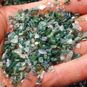 每份100克长度4毫米左右天然水草绿玛瑙碎石