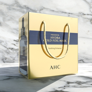 惊喜价 AHC黄金24k锡纸B5玻尿酸安瓶精华保湿补水面膜桶装 送礼