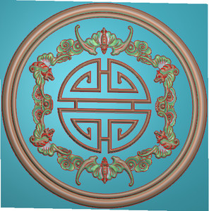 中式圆花精雕图