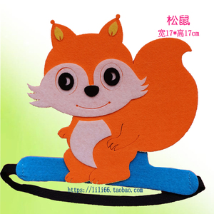 松鼠帽子道具动物卡通头套面具小马过河故事服饰扮演幼儿园圣诞节