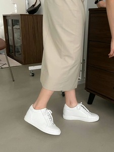 韩国东大门代购女鞋23春季新soyou真皮隐形内增高纯色小白鞋单鞋
