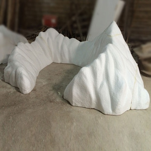 泡沫保丽龙雕塑橱窗服装店环型冰山雪山美陈道具模型摆件工厂直销