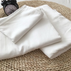 外贸60支双股贡缎纯棉加大被套220*240被罩单件双人白色床单枕套