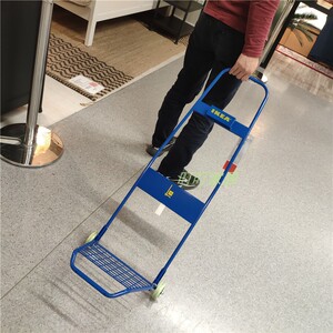 宜家国内代购弗拉塔推车便携式购物车省力手拖车小型拉货搬运托车