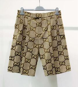 gucci 古驰22秋冬 双g 老花logo 印花 男士休闲短裤 673181