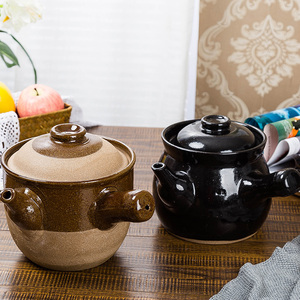 传统老式中草药药罐燃气明火直烧陶土煎熬药煲瓦罐炖药锅砂锅插电