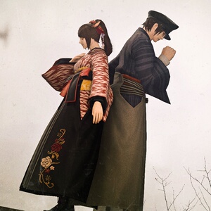 最终幻想ff14远东罗曼绮想 大正风和服cosplay女