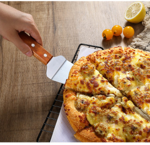 木柄铝披萨铲烘焙铲不锈钢厨房用具铲出炉板pizza铲子商用曼吟网店