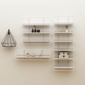 北欧极简 ins创意家居墙上铁艺置物货架壁挂储物架展示柜创意隔板