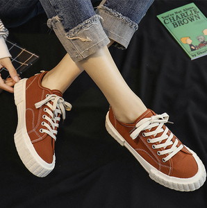 夏天穿不热透气帆布鞋女小脏橘2020新款街拍板鞋港风鞋子百搭女鞋
