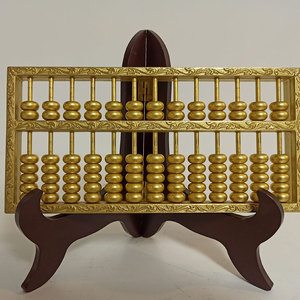 算盘摆件客厅办公室风水招财镀金色纯铜实心现代简约艺术品摆件