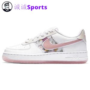 nike/耐克女鞋air force af1空军花卉樱花粉水晶底板鞋cn8535-100