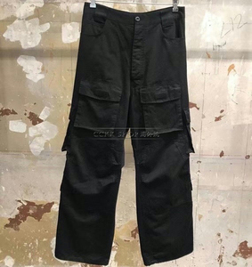 balenciaga/巴黎世家 多口袋 黑色 休闲裤 长裤 战术工装裤