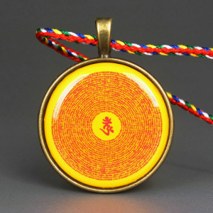 绿度母药师佛黄财神楞严咒佛牌吊坠半成品diy套装护身符免费结缘