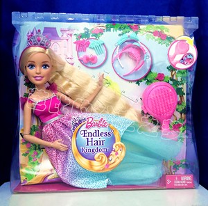 【现货】芭比长发王国公主娃娃美发女孩换装玩具生日礼物