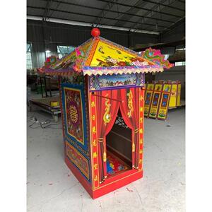 丧葬祭祀用品速装折叠式竹架轿子白事花纸扎起身轿子20个发货