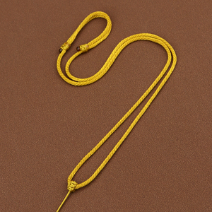 黄金蜜蜡吊坠挂绳可调节纯色系手工项链绳子简约风金色编织挂件绳