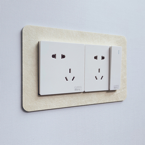 蚕丝布艺开关贴保护套免粘家用开关套插座装饰防脏贴开关罩防尘罩