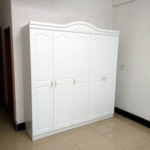 储物韩式白色大衣柜三门四门五门免漆衣橱家具板材现代简欧柜子