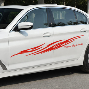 红色火焰图腾汽车贴纸遮挡划痕装饰车贴刮痕遮盖个性拉花车身贴画