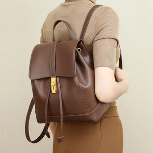 viney双肩包女2022新款时尚背包女大容量真皮大学生初中生书包女