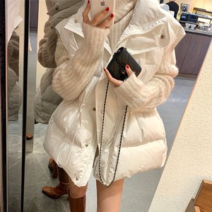 韩国2024年秋冬新款羽绒棉服马甲女加厚宽松收腰外穿面包服外套潮