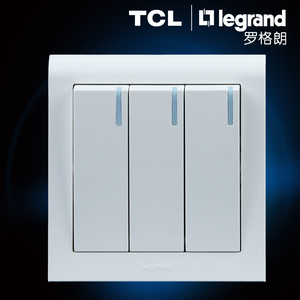 tcllegrand罗格朗k5开关面板插座双控开关三开双面板热销