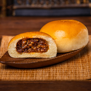 港式早茶点心烧卖 速冻叉烧餐包早餐面食茶餐厅半成品包点 4个/包