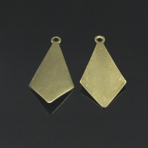 diy饰品黄铜金属弧面菱形片韩式耳环钉坠发头饰流苏金属材料配件