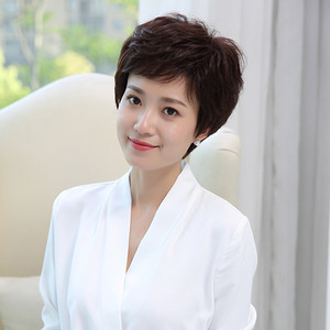 001人付款淘宝假发女短发头套短卷发蓬松大卷整顶假头套中老年假发