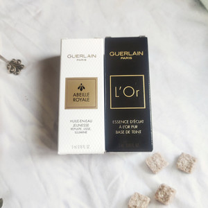 guerlain娇兰金钻金箔妆前乳小样5ml黄金复原蜜精华小灯泡粉底液
