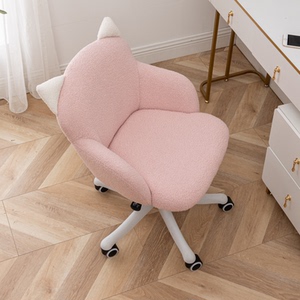 轻奢网红化妆椅旋转粉色梳妆凳简约创意公主仙女靠背电脑椅书桌椅