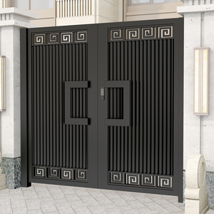 铝合金大门户外不锈钢庭院单双开门新中式农村自建房入户院墙铁门