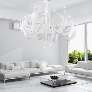 现代简约客厅吊灯意大利白色玻璃天鹅创意设计师推荐艺术家装灯具