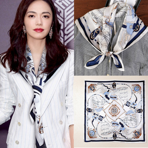 都挺好姚晨苏明玉同款真丝丝巾小方巾女夏天妈妈夏季薄款百搭围巾