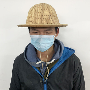 老货七八十年代藤编帽男士夏季透气老式安全帽 荆条帽 影视道具帽