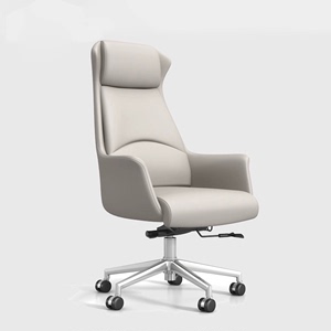 佛山老板椅办公会议总裁椅可躺靠背皮质转椅弓形久坐脊椎护腰椅子