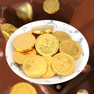 吉祥猴幸福喜事黄金巧克力308g*5袋装代可可脂巧克力制品年货食品