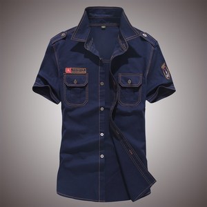 陆军男特种兵飞行员衬衣复古美国空军二战工装德国军装衬衫男海军