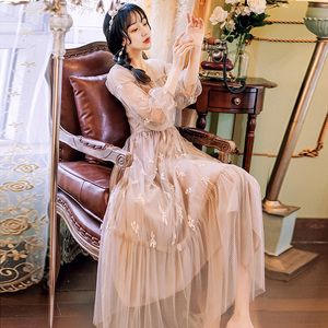 【连衣裙纱裙长款女超仙仙女】连衣裙纱裙长款女超