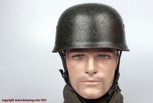 二战德国伞兵m38钢盔(et68/4228)