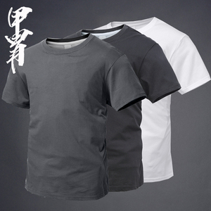 甲胄男夏户外战术T恤体能训练服体能服军迷T恤圆领衫纯色棉短袖