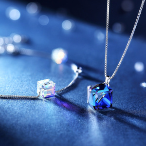 静风格欧若拉采用元素水晶s925银项链手链圣诞礼盒套装