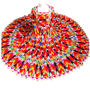 族舞蹈艾德莱斯半截裙练习群超大摆民族风特色裙子milyadir5152180