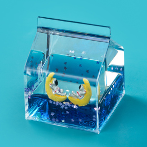 创意太空人流沙瓶摆件 网红ins可爱卡通办公室桌面装饰 生日礼物