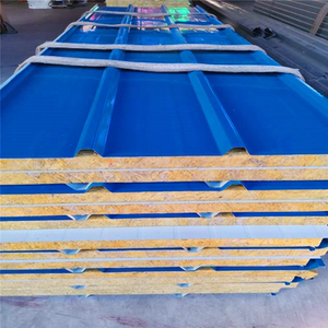 1050型岩棉夹心瓦 防火保温间墙板隔断 彩钢瓦板材厚双层彩钢板