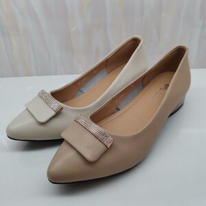 3397柏育兰品牌特大码女鞋4043小尖头浅口单鞋4142码头层牛皮正品