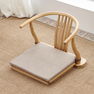榻榻米椅子靠背椅日式和室椅床上座椅带扶手落地飘窗椅凳无脚炕椅
