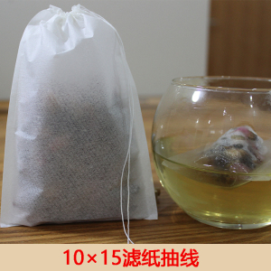 包邮100个10*15厘米滤纸抽线茶包袋泡茶袋环保滤纸袋一次性过滤袋