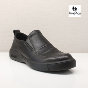 龙帝欧2019新款男鞋男单鞋一脚蹬时尚商务休闲男士皮鞋真皮327